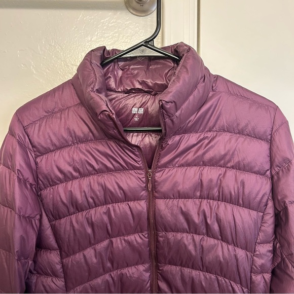Uniqlo Purple Puffer Jacket Lightweight Quilted Design Size Large Packable - Picture 2 of 5
